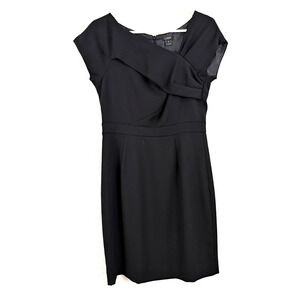 New J.Crew sz 4 Oragami Sheath Wool Dress crepe work career black 3727